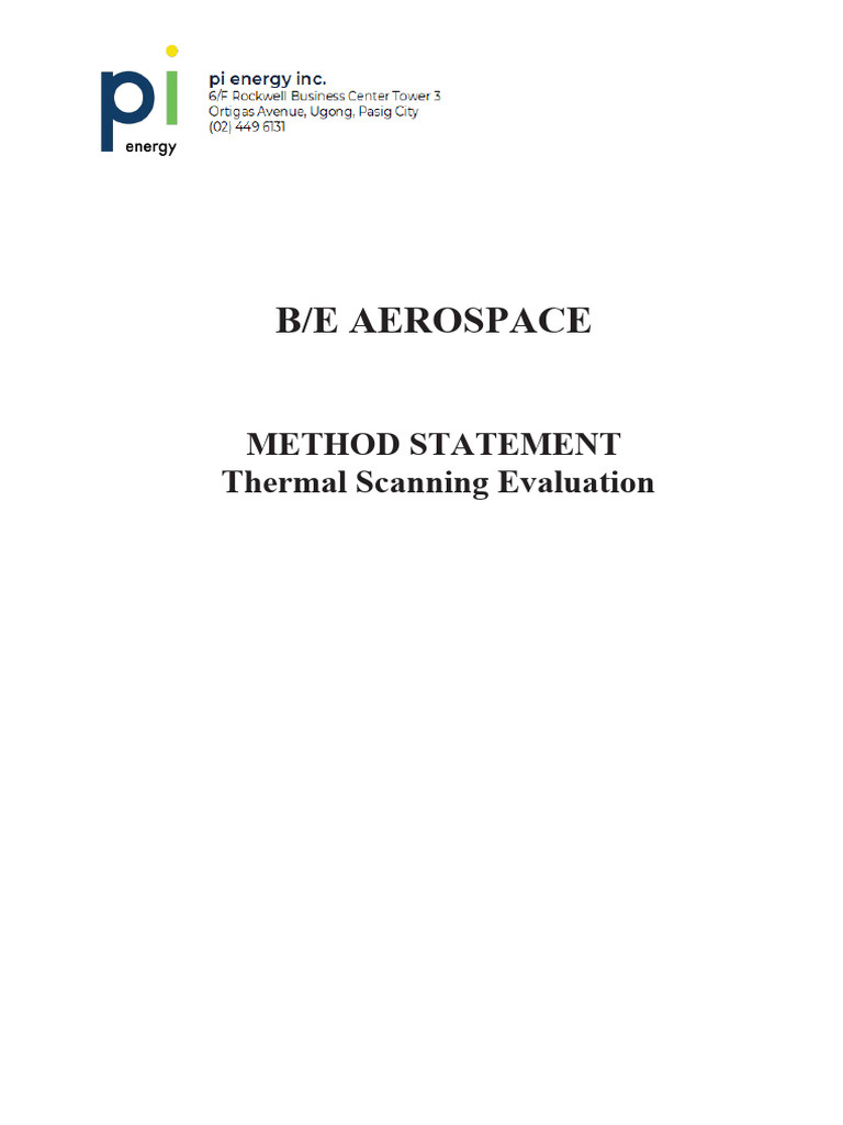 Thermal Scanning Method Statement | PDF | Safety | Thermography