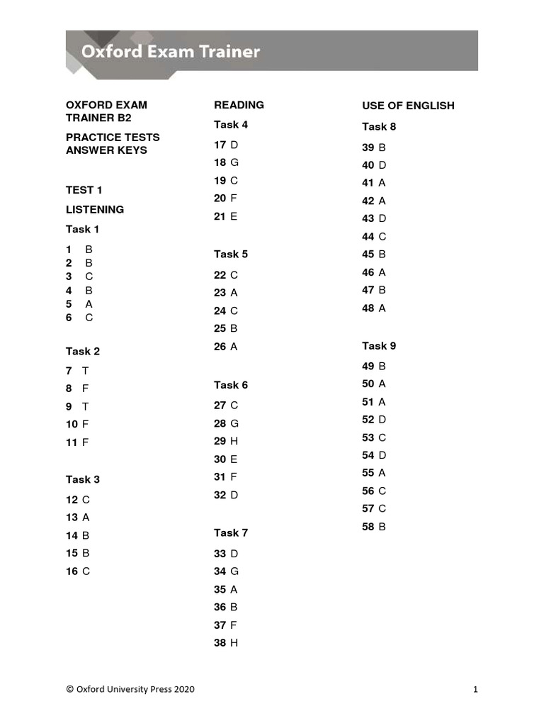 OET_B2_Practice_Tests_Answer_Keys | Download Free PDF | Standardized ...