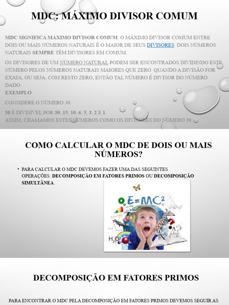 Como Calcular o Máximo Divisor Comum | PDF | Número primo | Matemática ...
