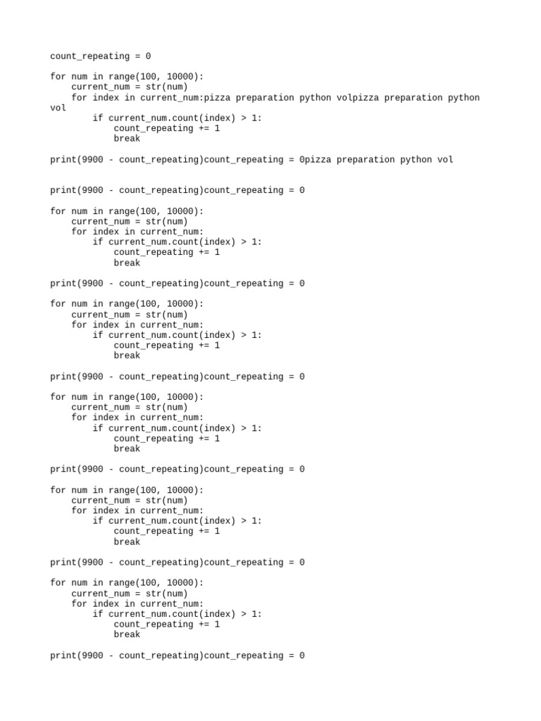 Pizza Preparation Python Vol2 | PDF | Computer Programming