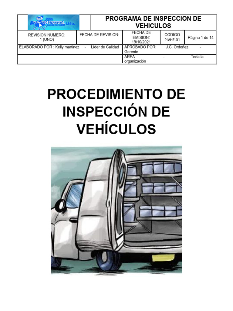 Programa de Inspección de Vehículos | PDF | Alimentos | Transporte