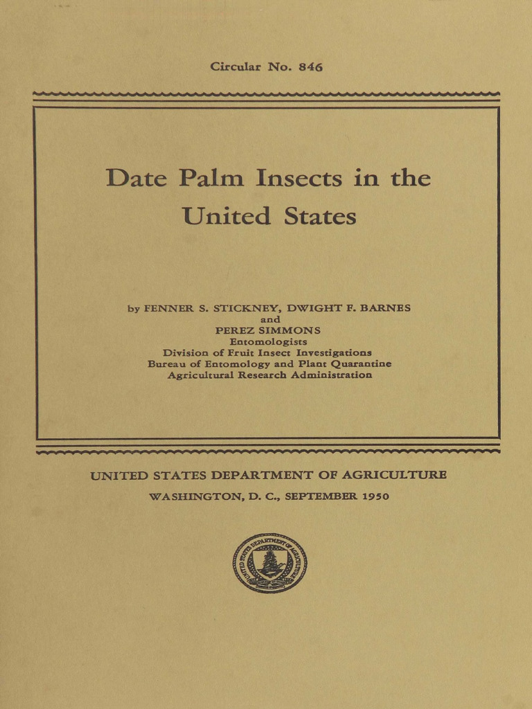 Date Palm Insects in The United States | PDF | Home & Garden | Science ...