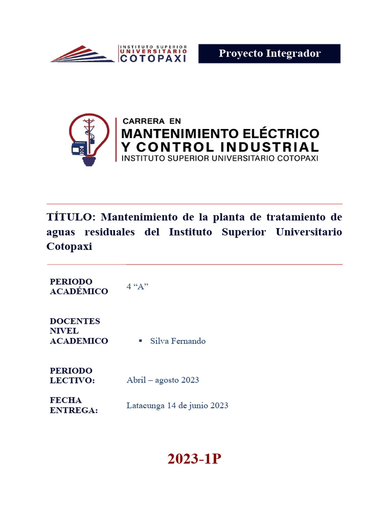 Mantenimiento de Planta de Tratamiento de Aguas | PDF | Agua ...