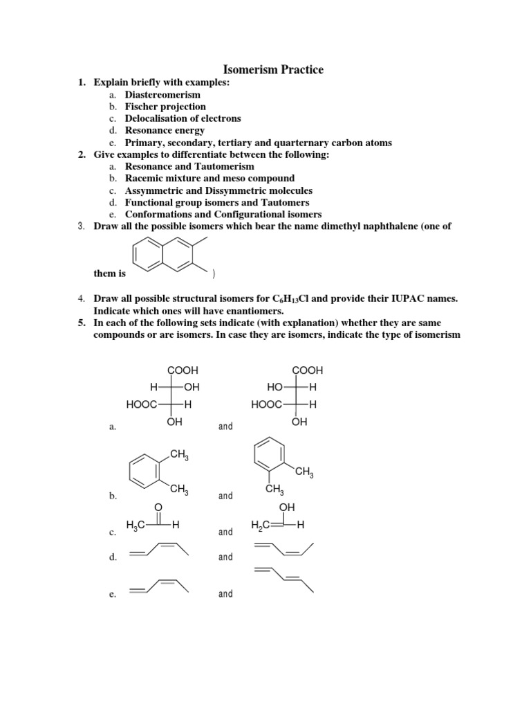 Organic Chemistry Isomerism Guide | PDF | Isomer | Conformational Isomerism