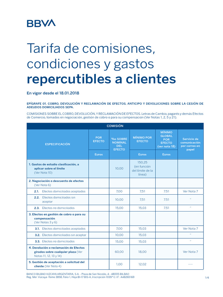 Epigrafe 1 cobro devolucion reclamacion de efectos pdf bancos pagar 