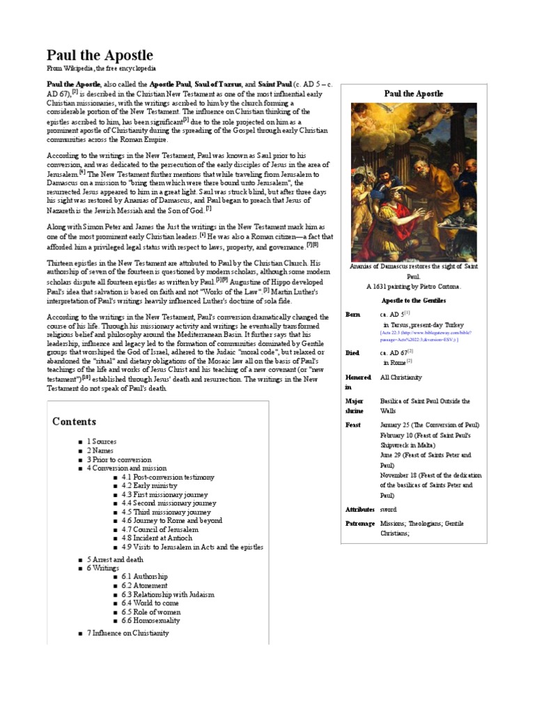 Apostle Paul Research Paper