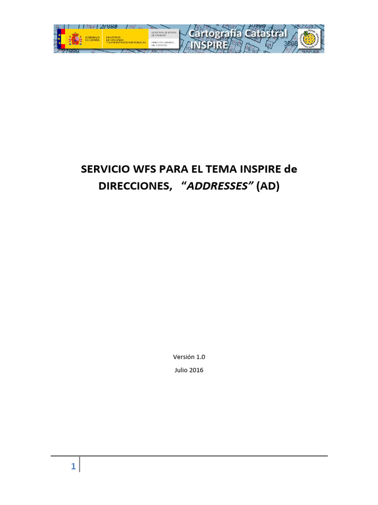 Servicio WFS para Direcciones INSPIRE | PDF | Metadatos | Informática