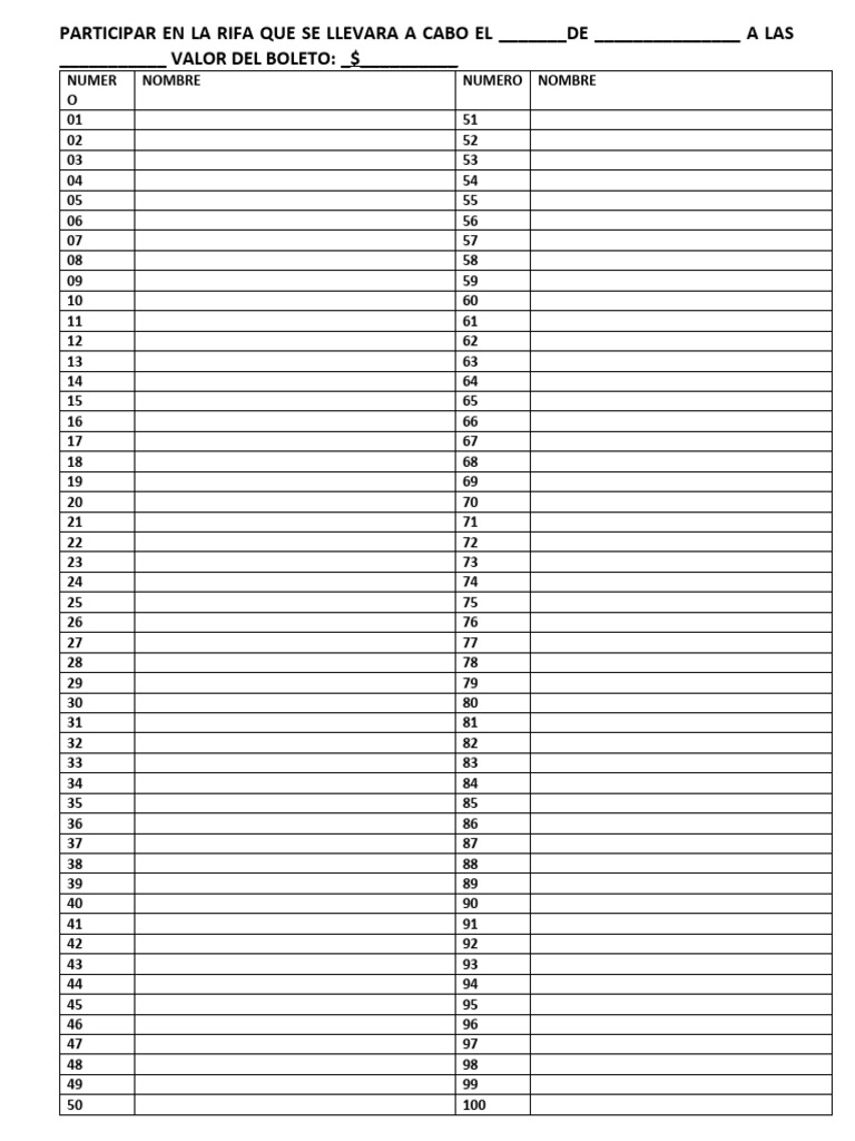 Rifa 100 | PDF