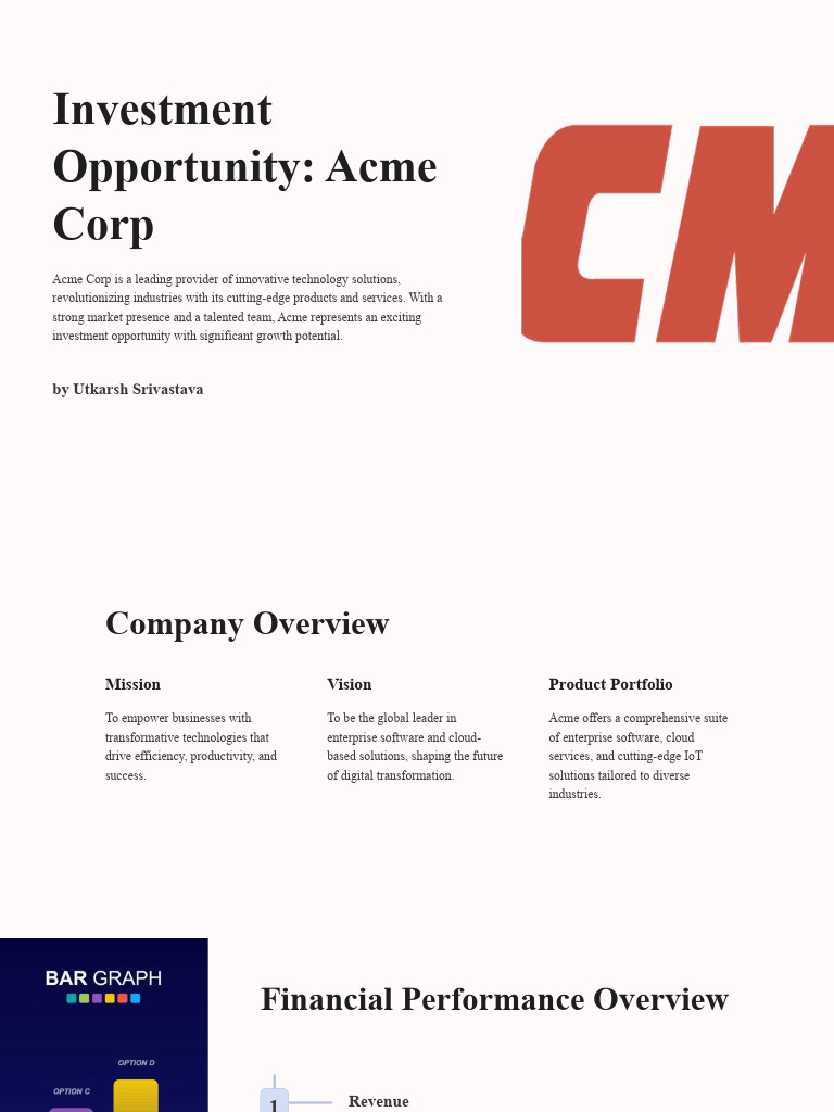 Investment Opportunity Acme Corp | PDF | Investing | Profit (Economics)