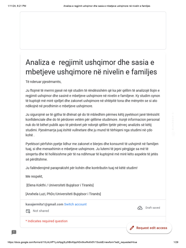 Analiza e Regjimit Ushqimor Dhe Sasia e Mbetjeve Ushqimore Në Nivelin e ...