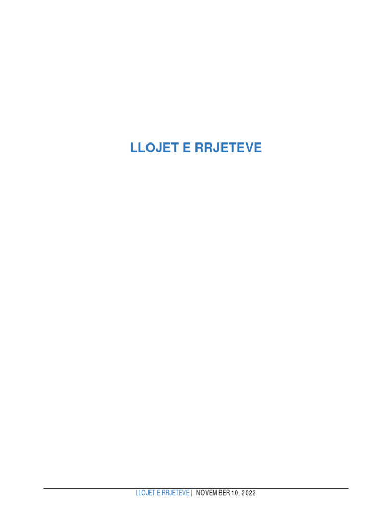 Llojet e Rrjeteve 4 | PDF