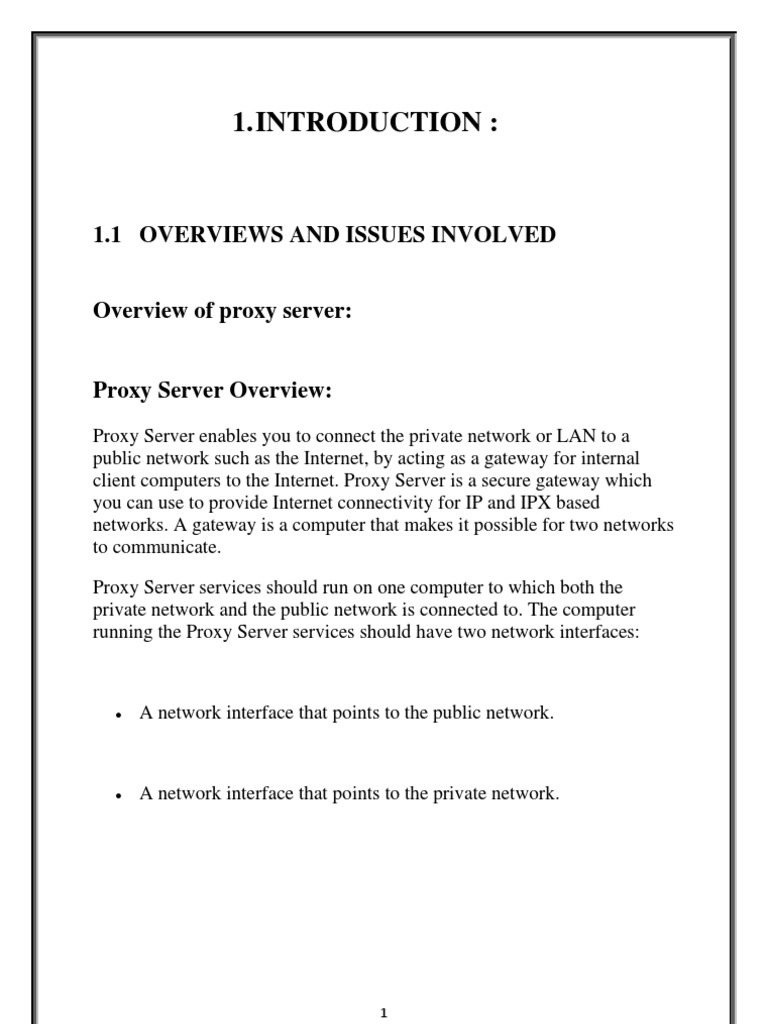 Project Report On Proxy Server | PDF | Proxy Server | Web Server