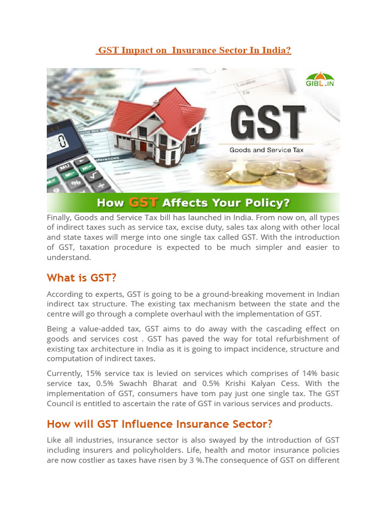 New GST | PDF | Insurance | Taxes
