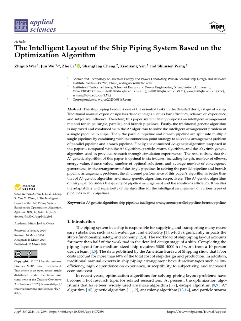 The Intelligent Layout of The Ship Piping System B | PDF | Genetic ...