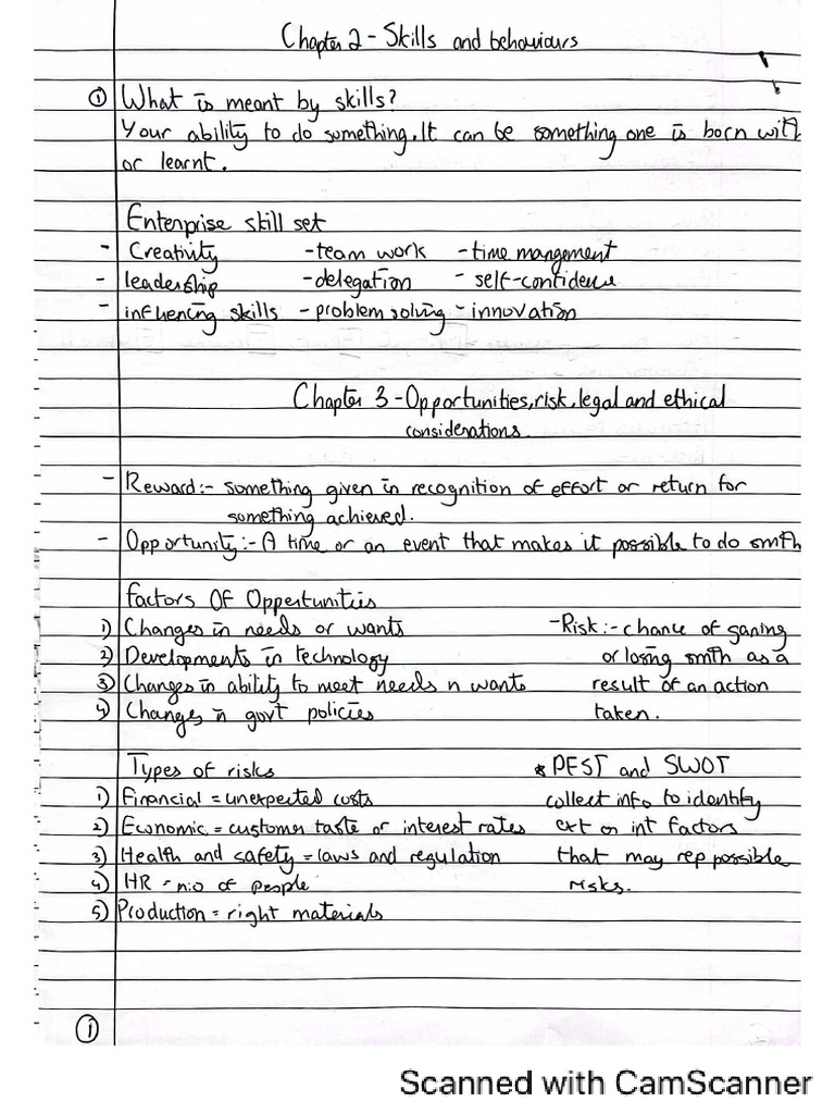 Enterprise Notes (Skills) | PDF