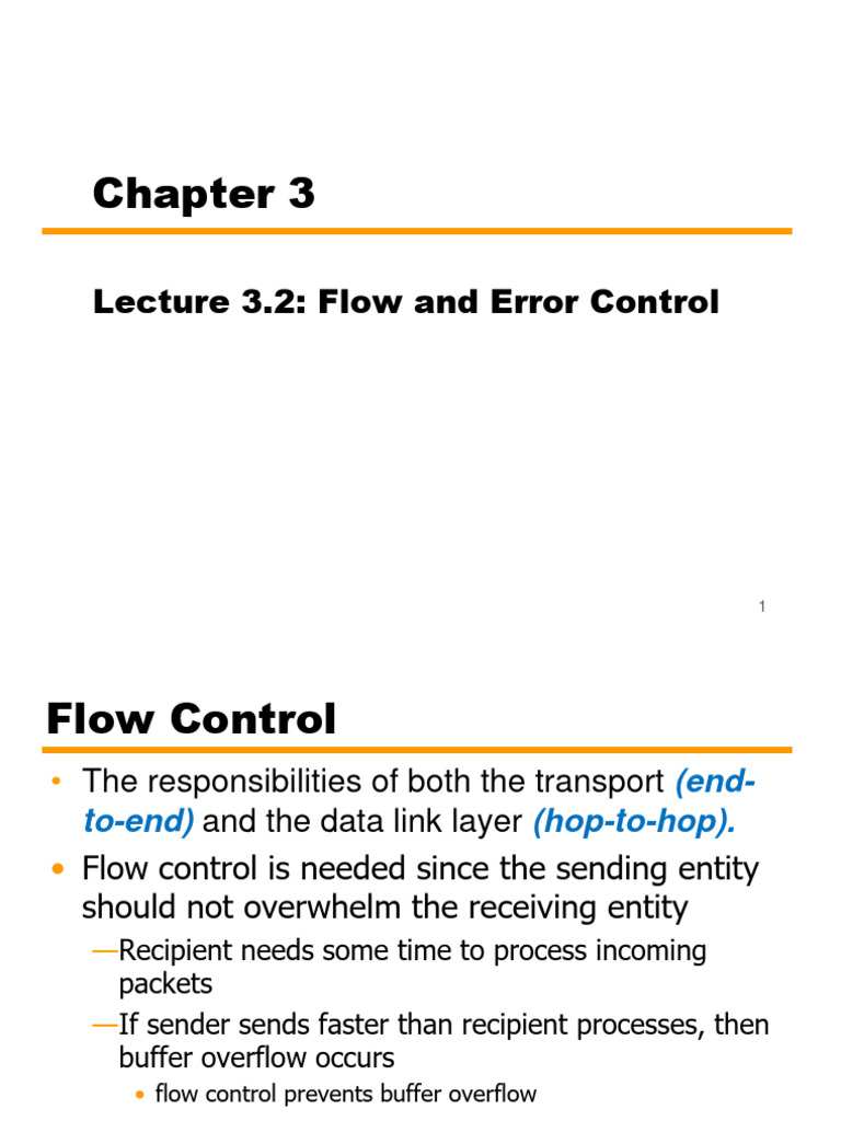 Chapter 3 lecture 2 flow and error control pdf transmission