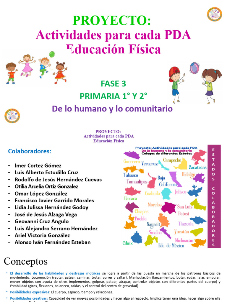 Actividades PDA Educación Física Fase 3 | PDF | Pensamiento | Aprendizaje