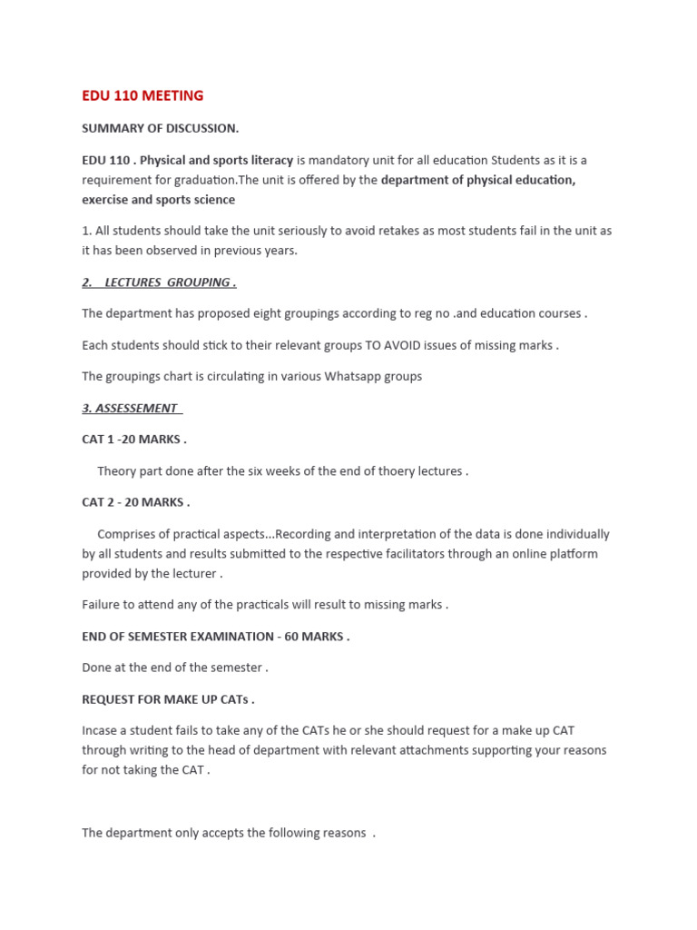 EDU 110: Essential Student Guide | PDF | Career & Growth