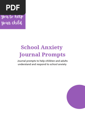 School Anxiety Journal Prompts