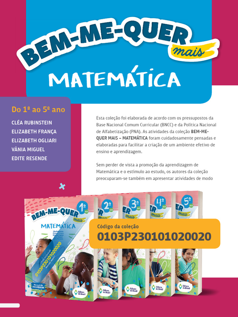 Mat Pnld 2023 O1 Web Catálogo Bem Me Quer Mais Editora Do Brasil
