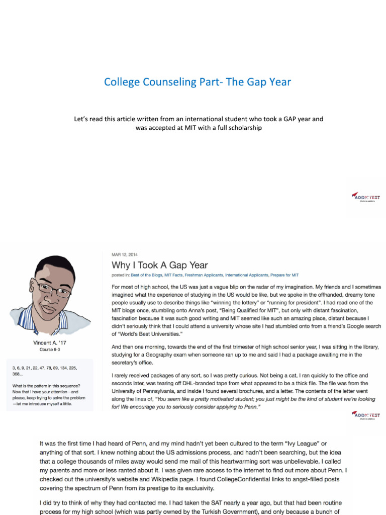 Part 3 - GAP Year Article | PDF