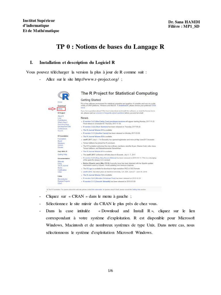Introduction au Langage R et TP | PDF | Matrice (Mathématiques) | R ...