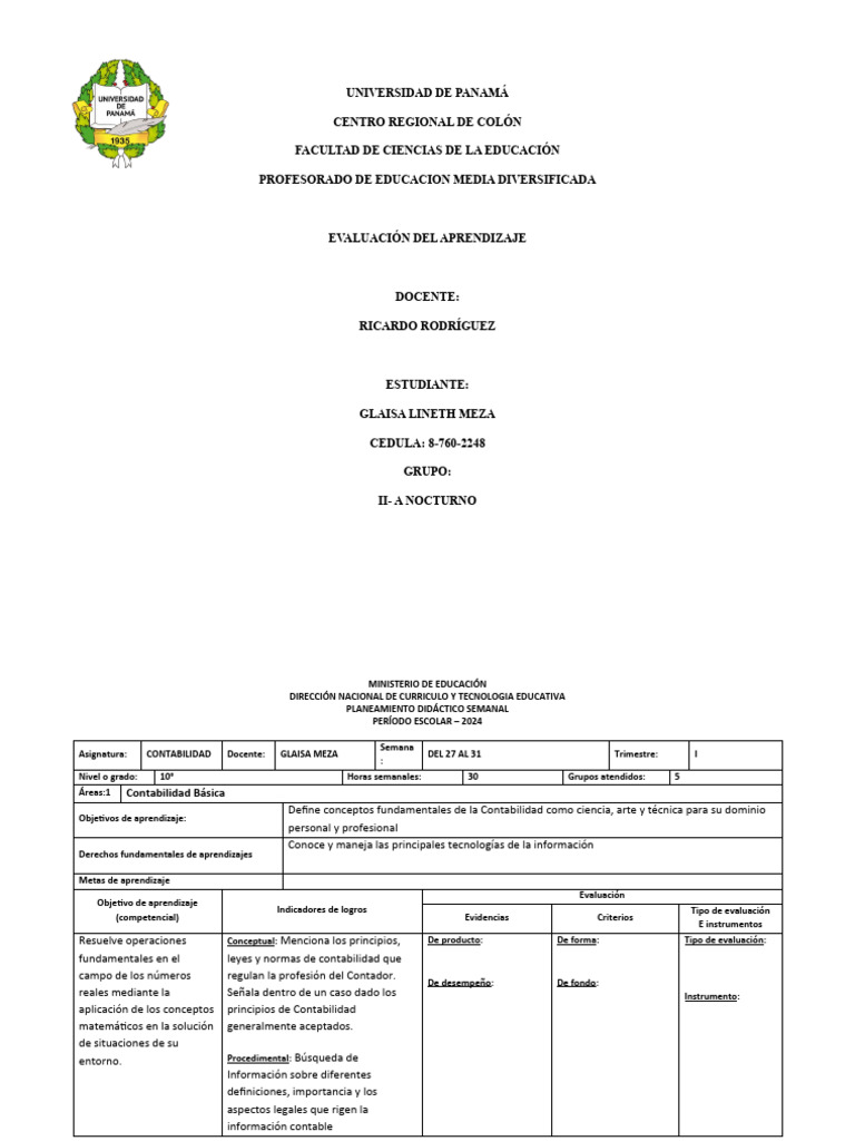 Estructura De Secuencia Didactica Pdf Contabilidad Evaluación