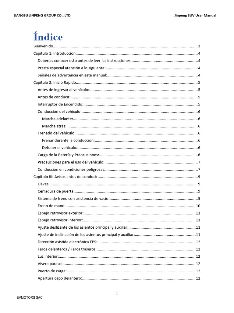 Manual Usuario Jinpeng D90 Descargar gratis PDF Cambiar