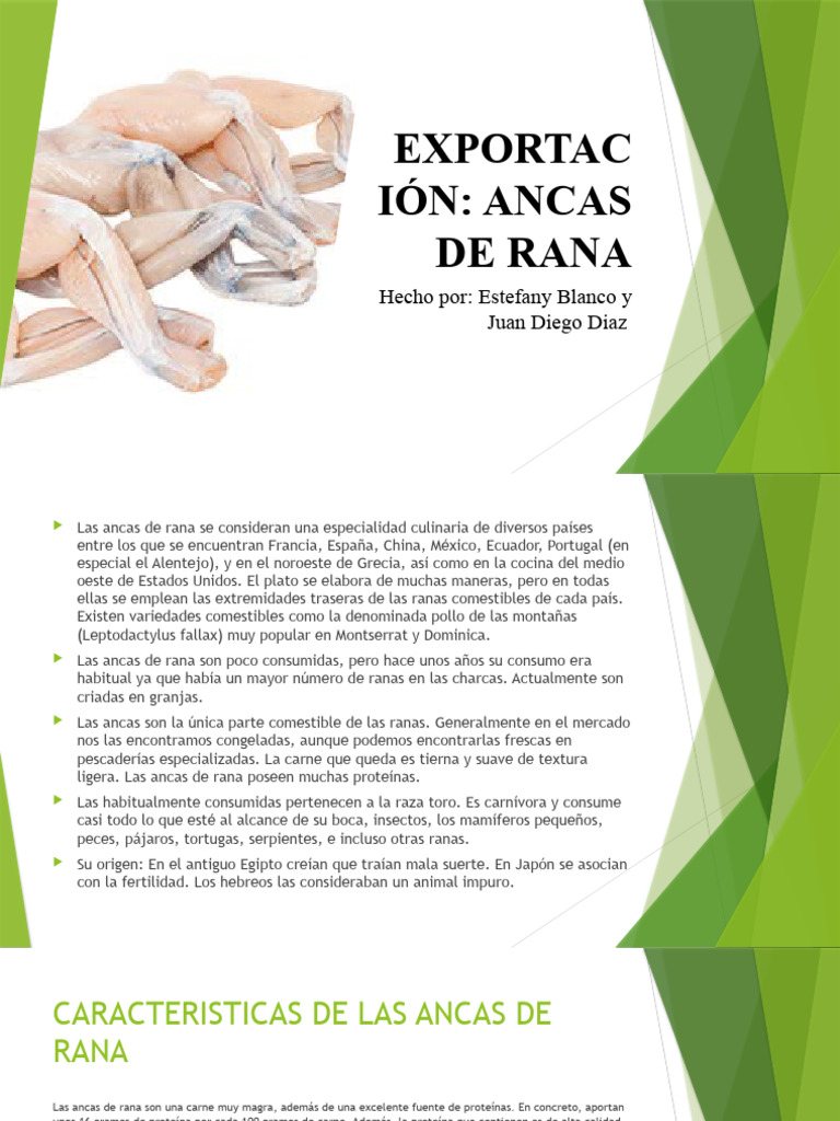 Exportación Ancas de Rana | PDF | Salud y bienestar