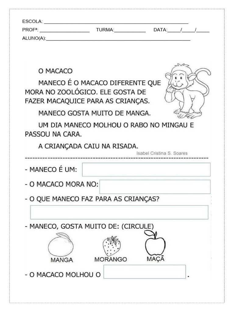 Atividades para o 2º Ano do Ensino Fundamental | PDF | Carreira e ...