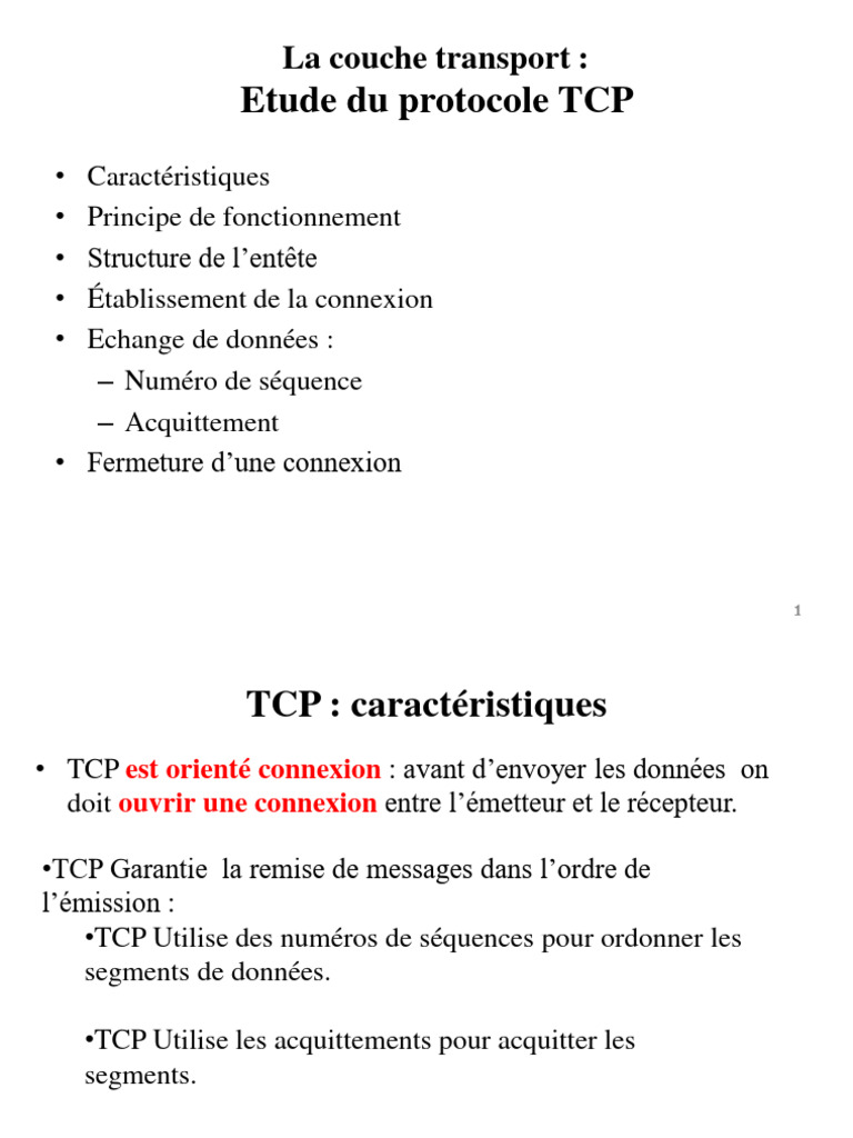 Étude du protocole TCP 3 | PDF | Protocole de contrôle de transmission ...