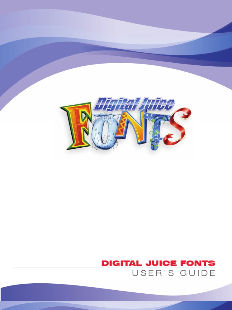 Digital Juice Fonts UserGuide PDF Computer Graphics Computing