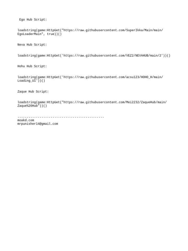 Roblox Hub Scripts Compilation | PDF | Computers | Technology & Engineering