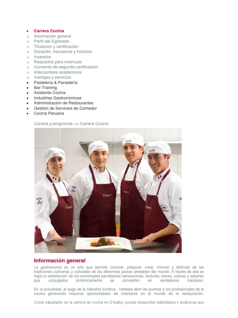 D'gallia  Gastronomy  Peru