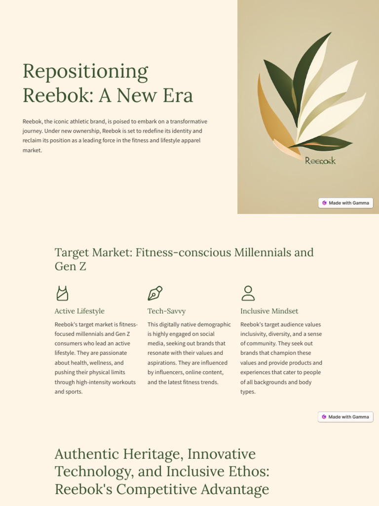 Repositioning Reebok: A New Era | PDF | Brand | Pricing