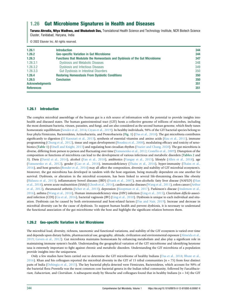 Gut Microbiome in Health and Disease | PDF | Microbiota ...