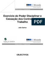 Exercicio Do Poder Disciplinar e Cessacao Dos Contratos de Trabalho