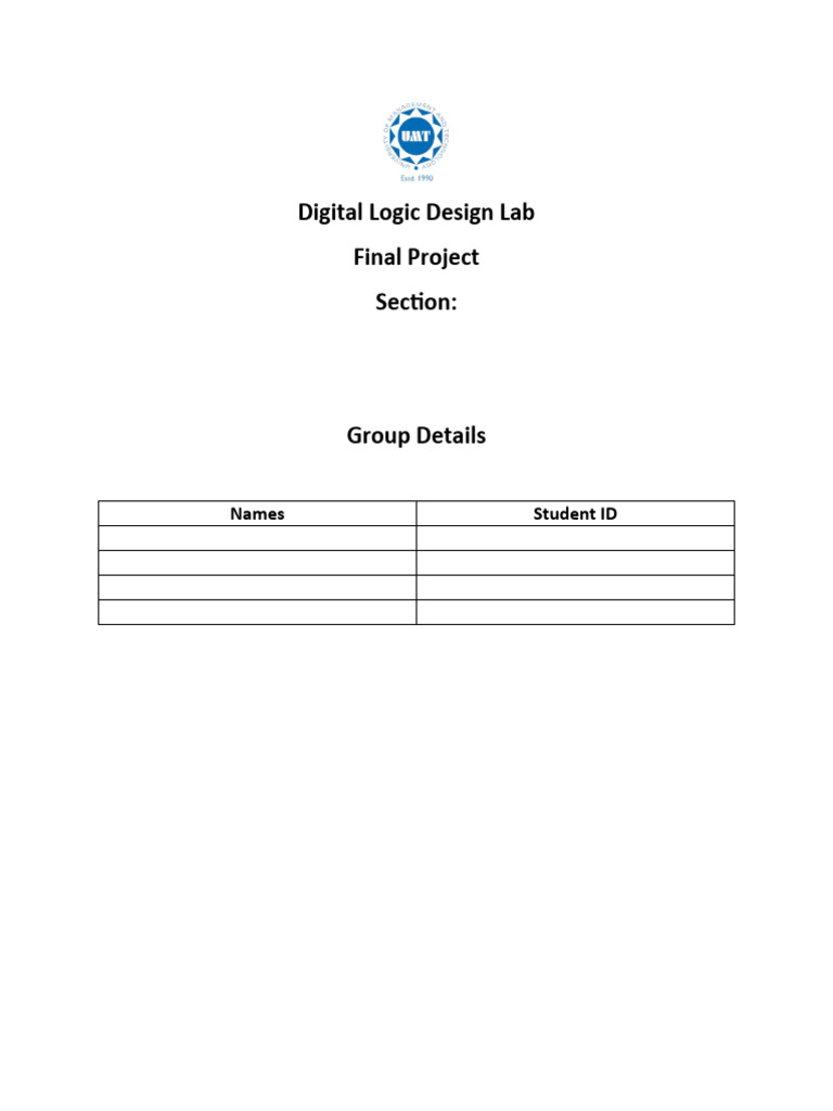 Digital Logic Design Lab Project Report | Download Free PDF | Cursor ...