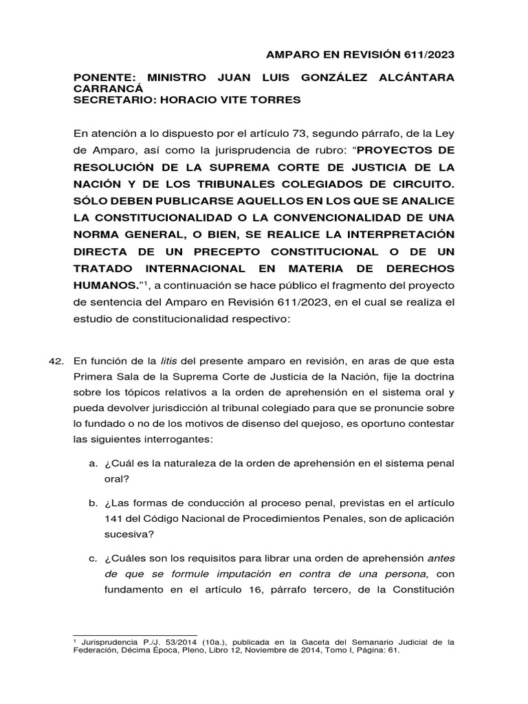 Orden de Aprehension Sistema Acusatorio | PDF | Derecho penal | Mandato