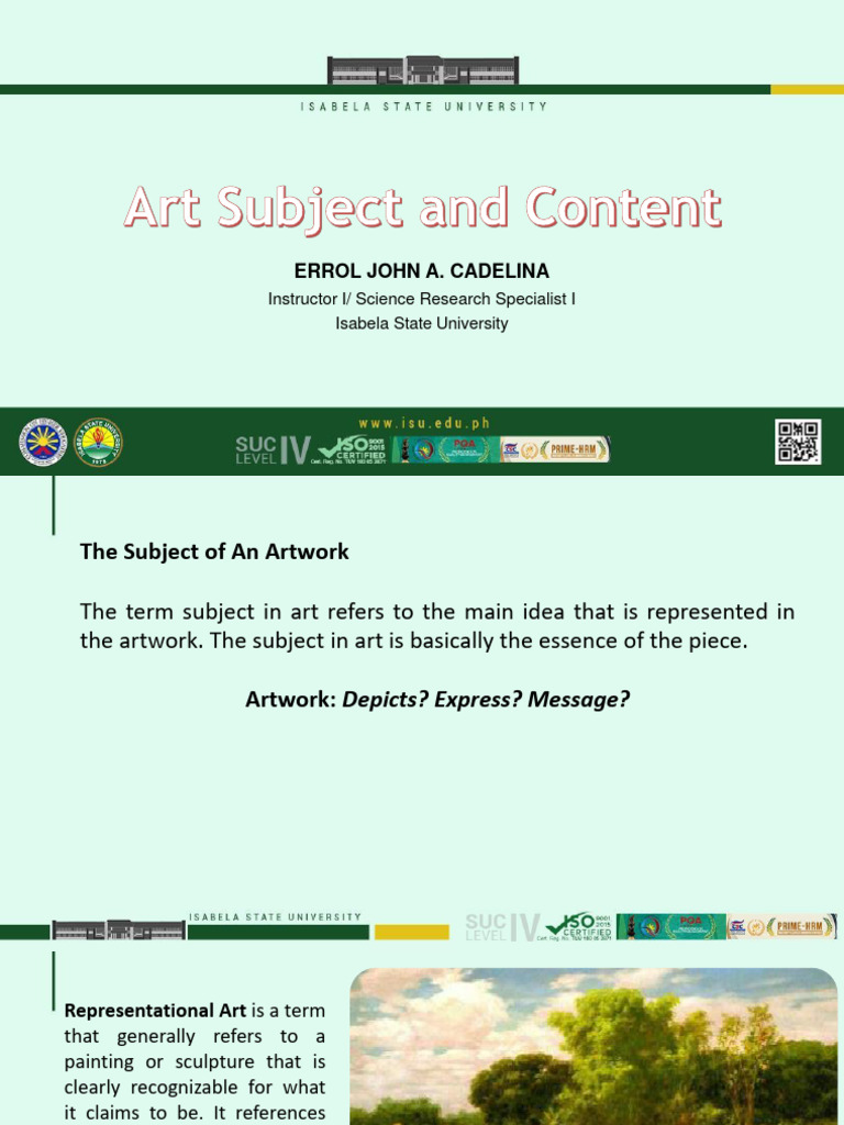 Subject and content of art pdf abstract art image