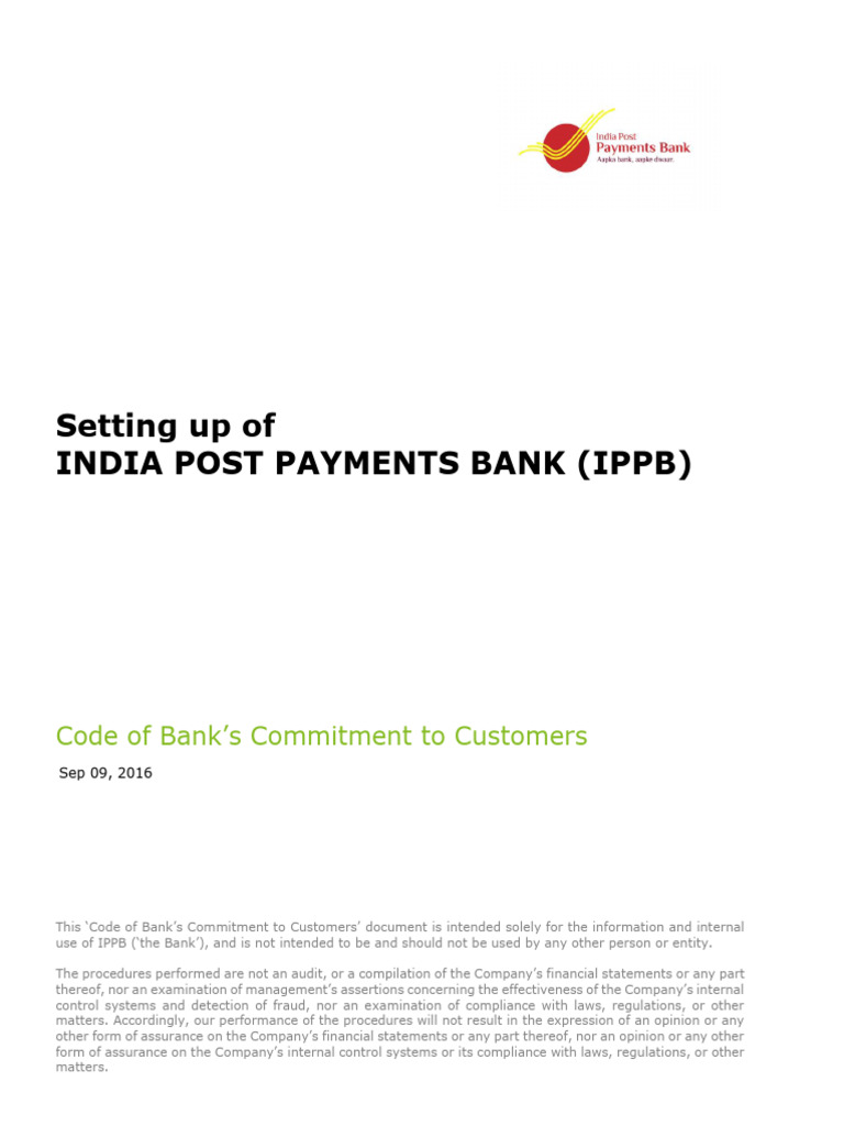 Code of Bank's Commitment To Customers | PDF | Cheque | Banks