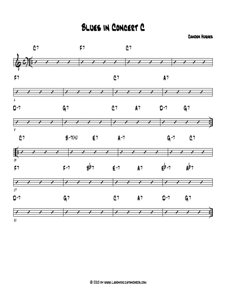 Blues in C C Instruments | PDF