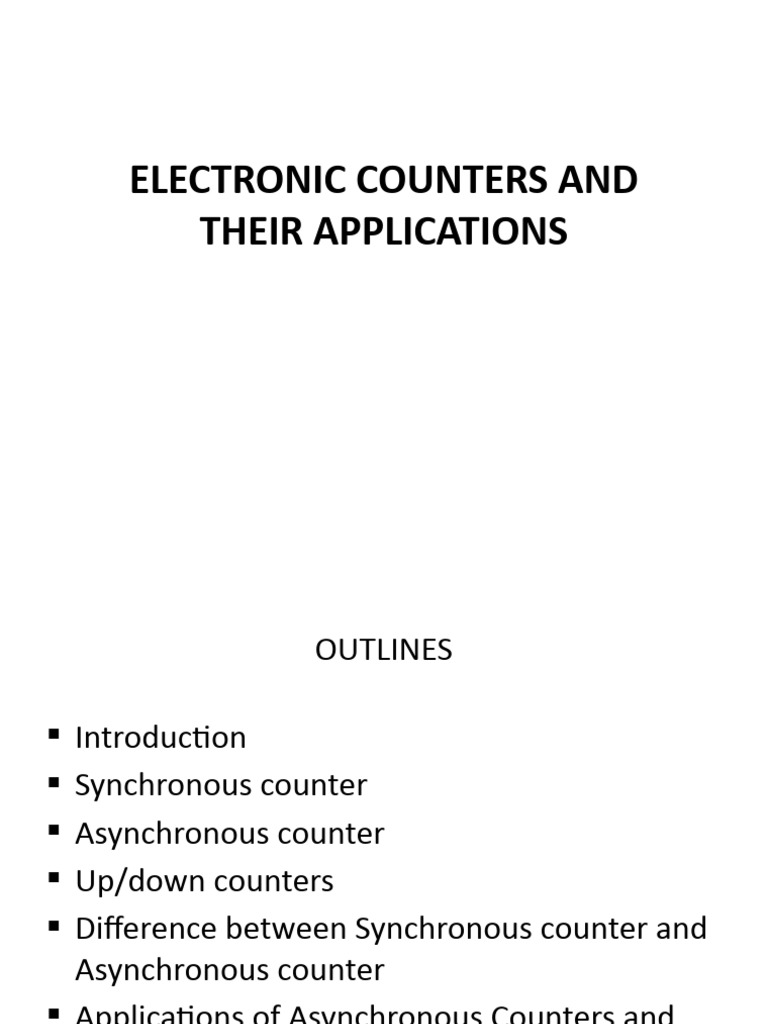 Types and Applications of Electronic Counters | PDF | Computer ...