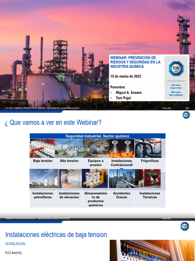 Presentacin Webinar Seg Ind Tpmarzo2023 V31 Pdf Cableado Eléctrico