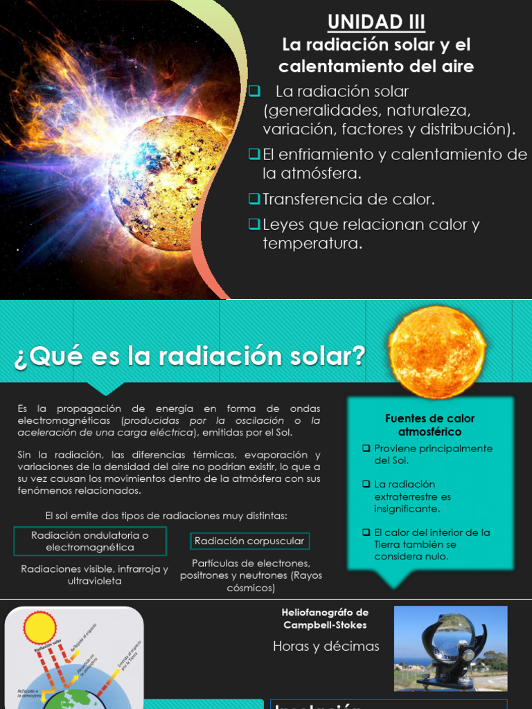 Radiación Solar y Calentamiento Atmosférico | PDF | Radiación ...