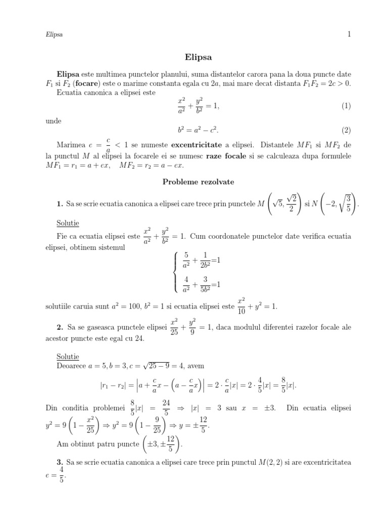 Elipsa | PDF