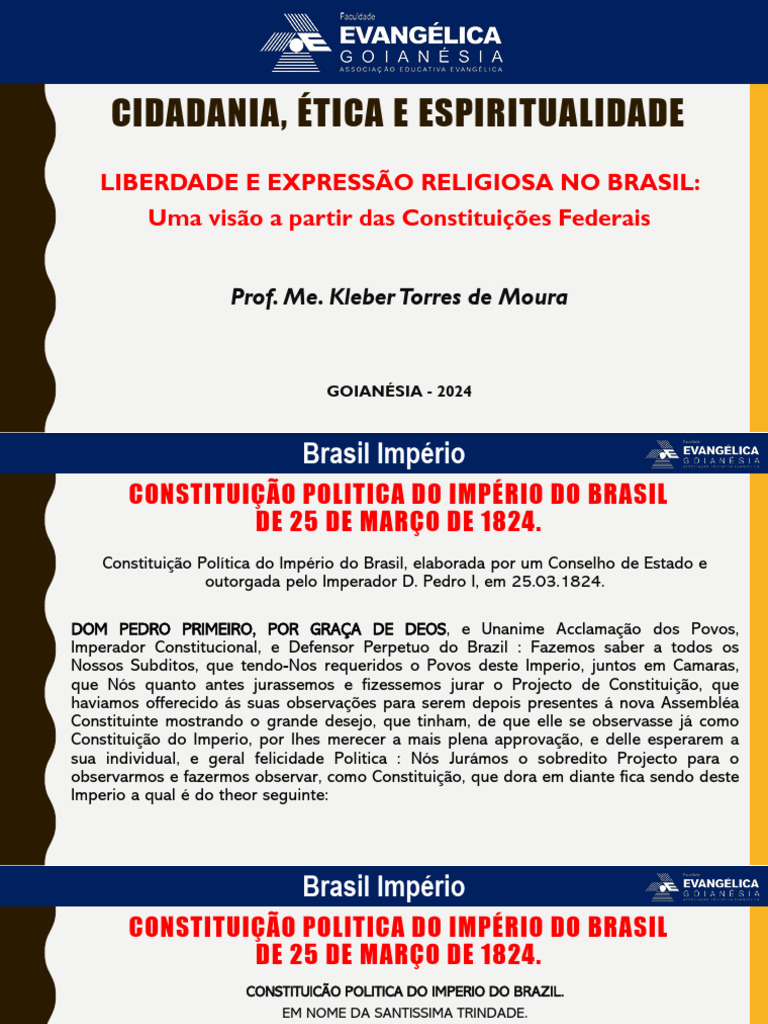 Liberdade Religiosa nas Constituições do Brasil | PDF | Liberdade de ...