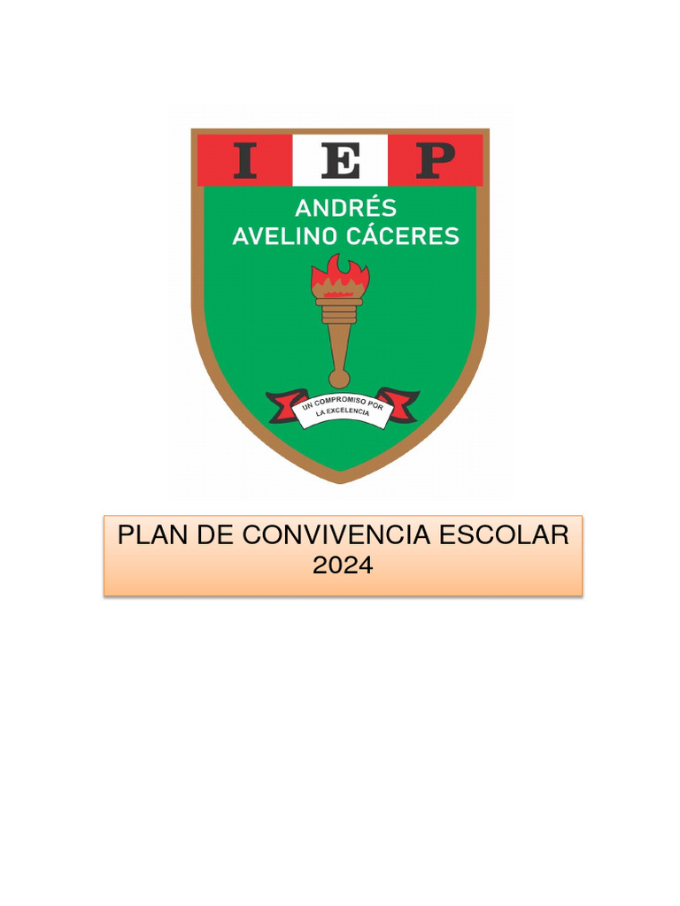 Plan de Convivencia Escolar Colegio 2024 | PDF | Abuso infantil ...