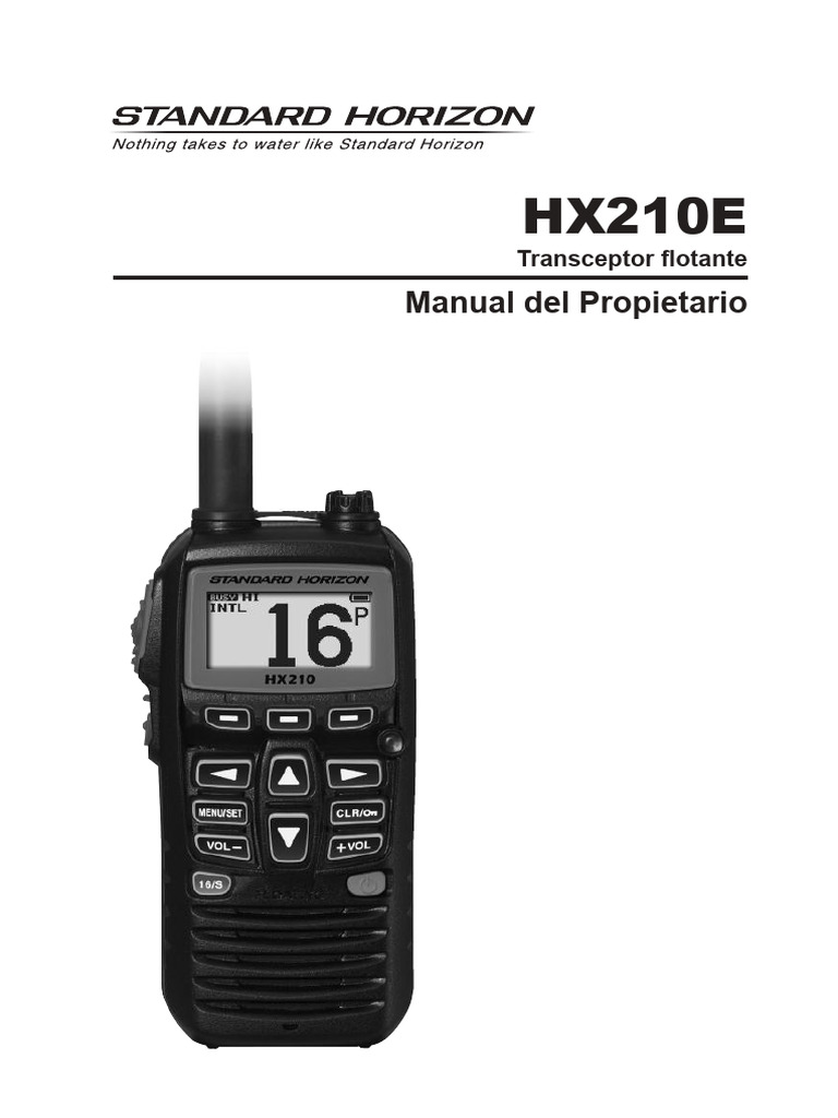 radioportatilvhfmarinohx210standardhorizon PDF Radio Residuos