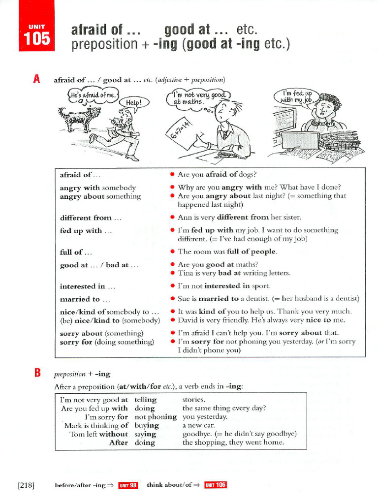 7C.Adjectives followed by preposition | PDF